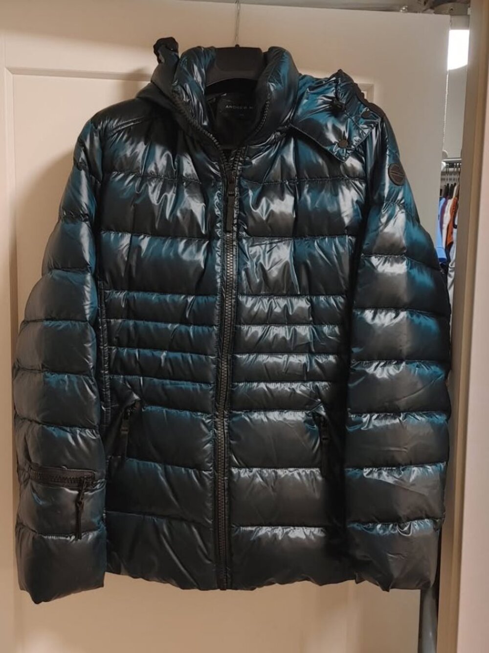 Marc New York 650 Duck Down Filled Winter Coat Blue/Green Womens Size XLL